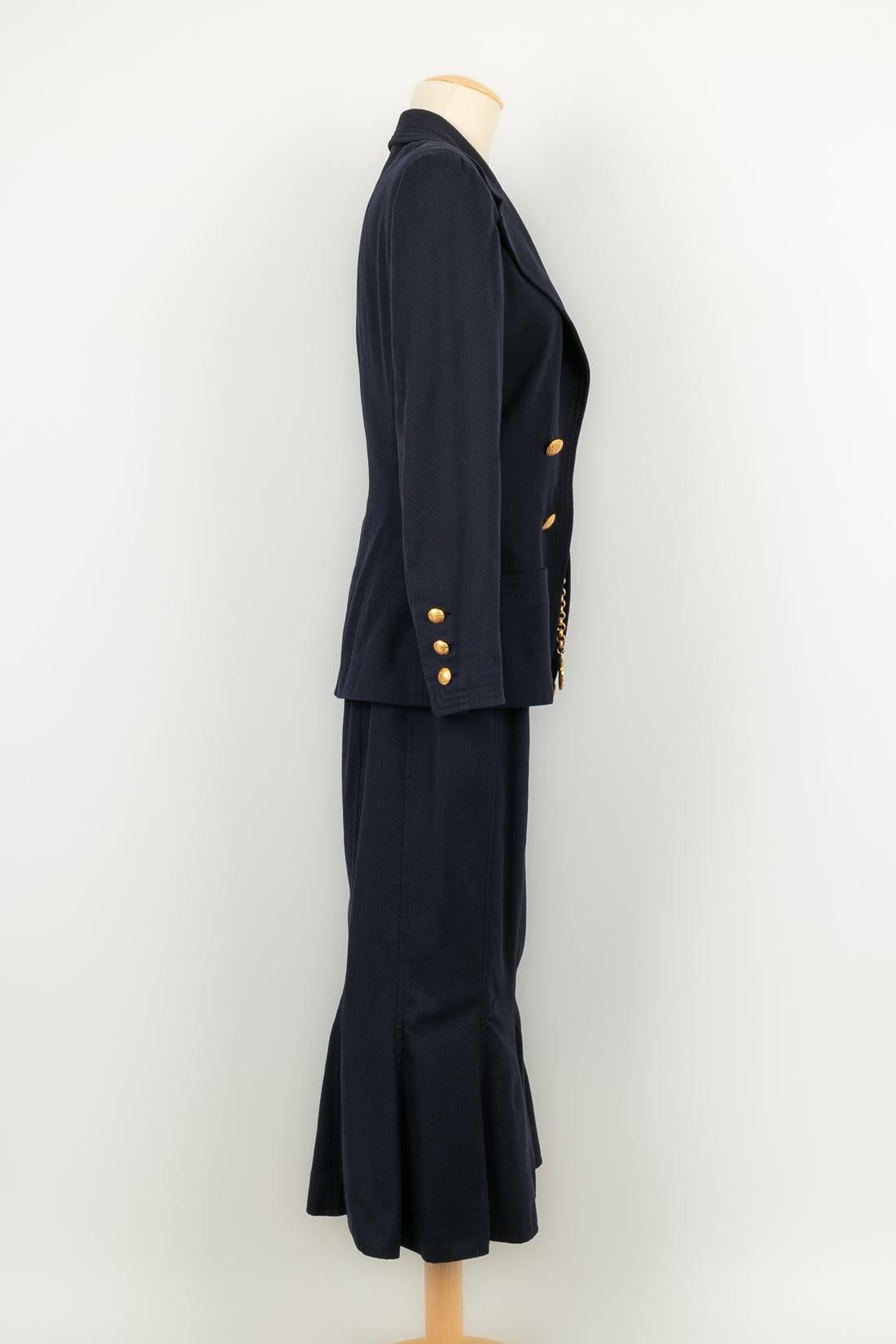 Veste à bijoux et jupe longue de Chanel, printemps 1993 Excellent état - En vente à SAINT-OUEN-SUR-SEINE, FR