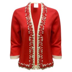 Chanel Jewel Pearl Embellished Cashmere Jacket