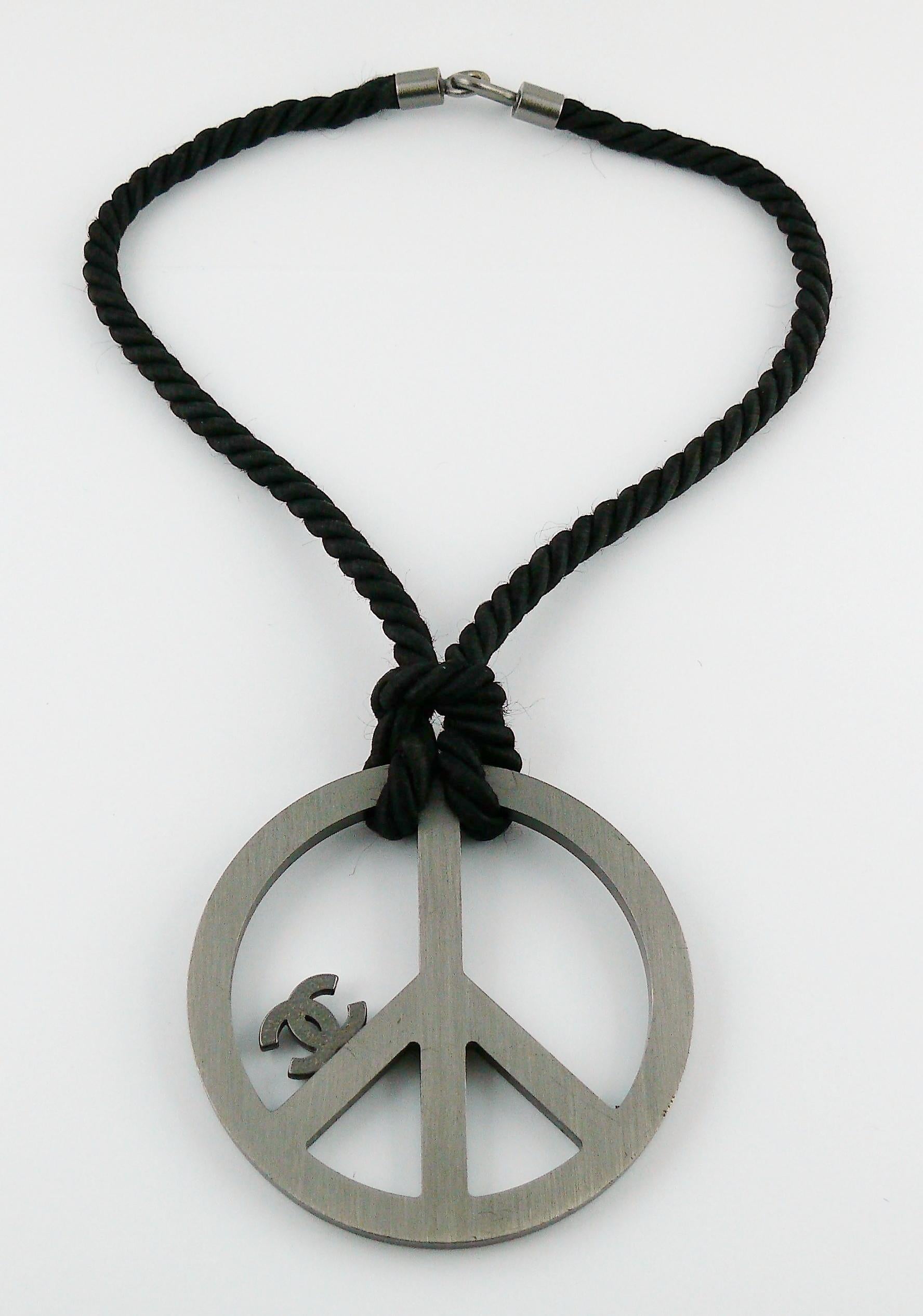 Chanel Jewelled Massive Peace Sign CC Necklace Spring Summer 2008 6
