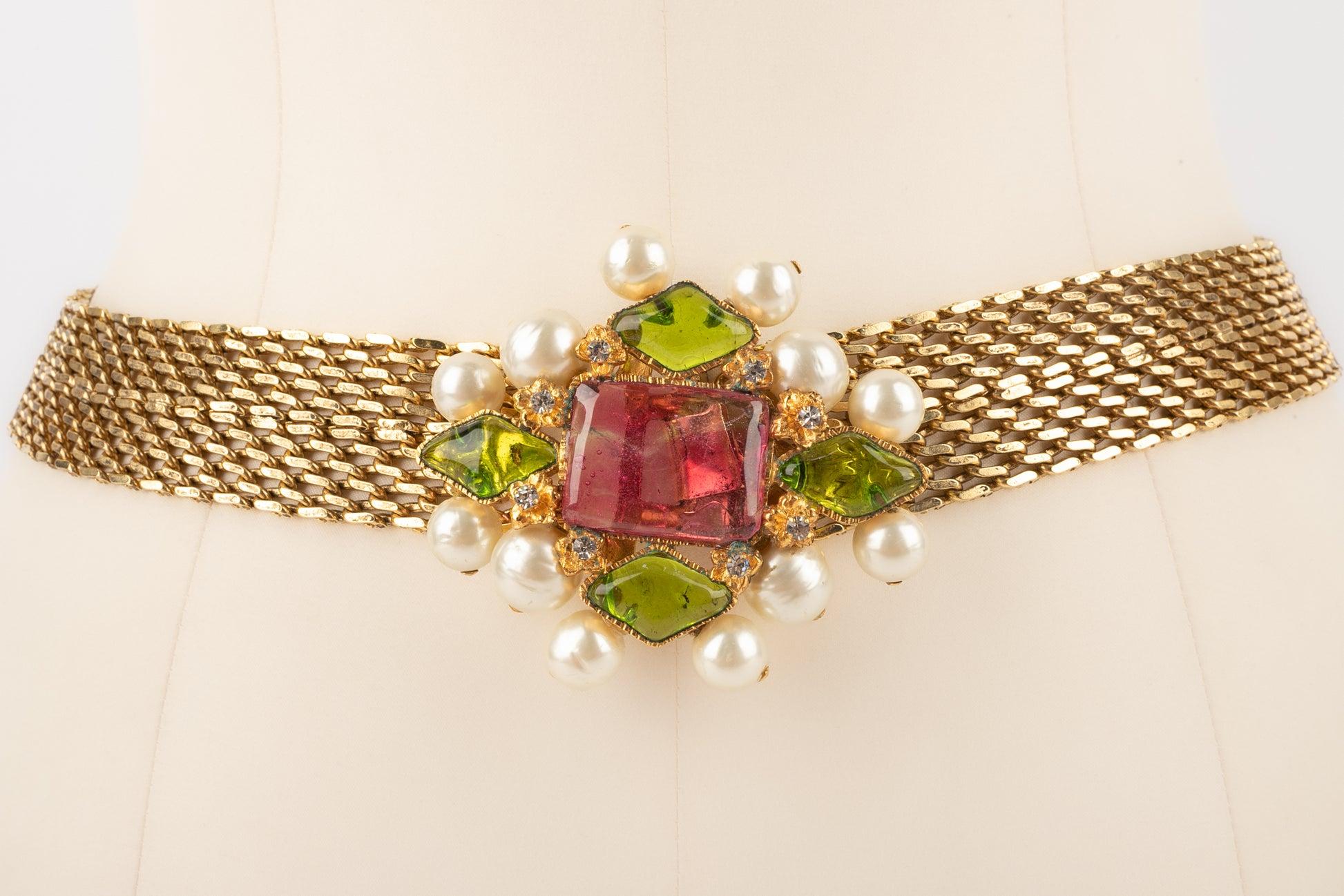 Marrone Cintura di gioielli Chanel Autunno 1997 in vendita