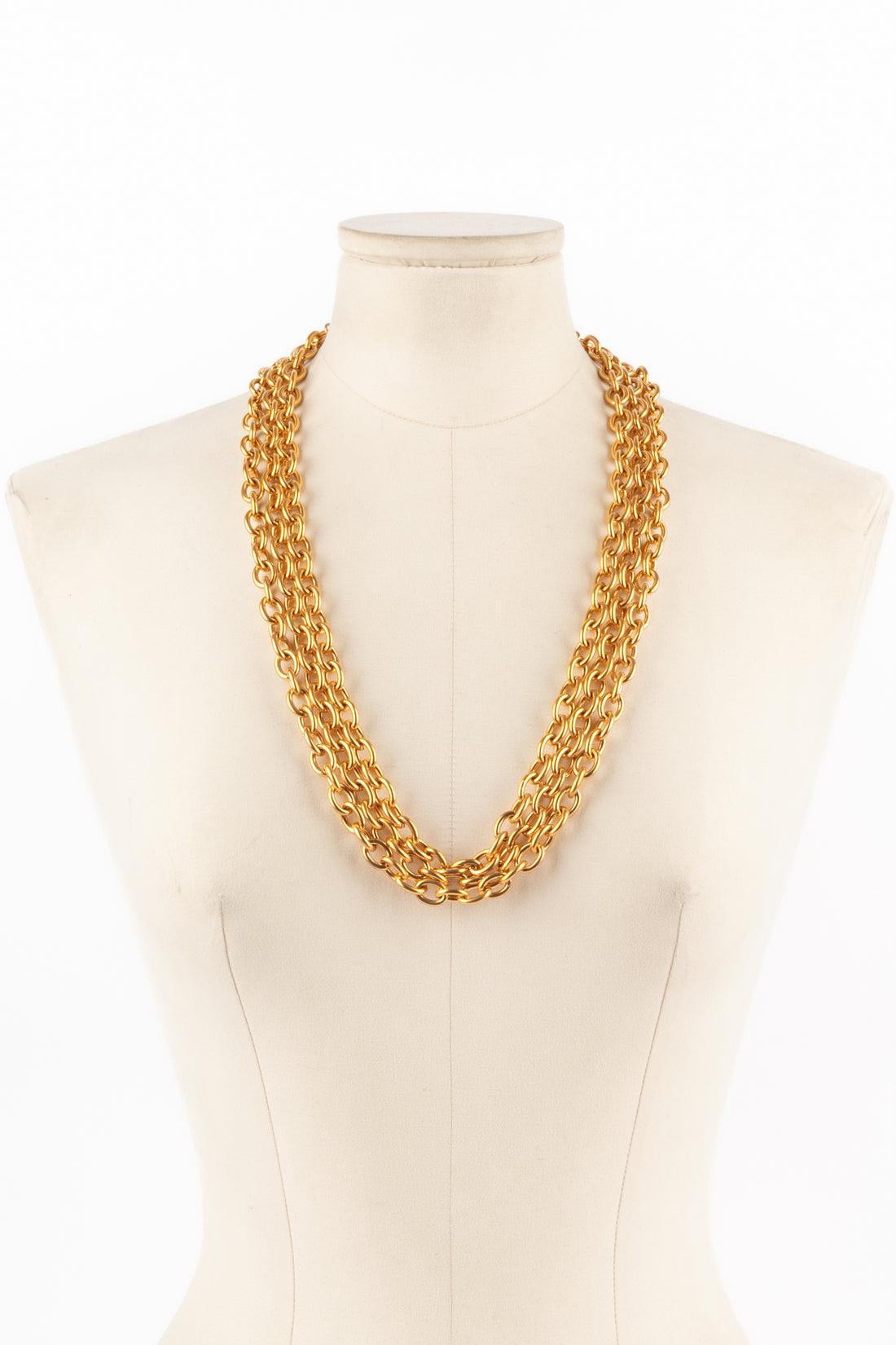 Chanel Jewelry Goldener Metallgürtel, 1990er-Jahre (Beige) im Angebot