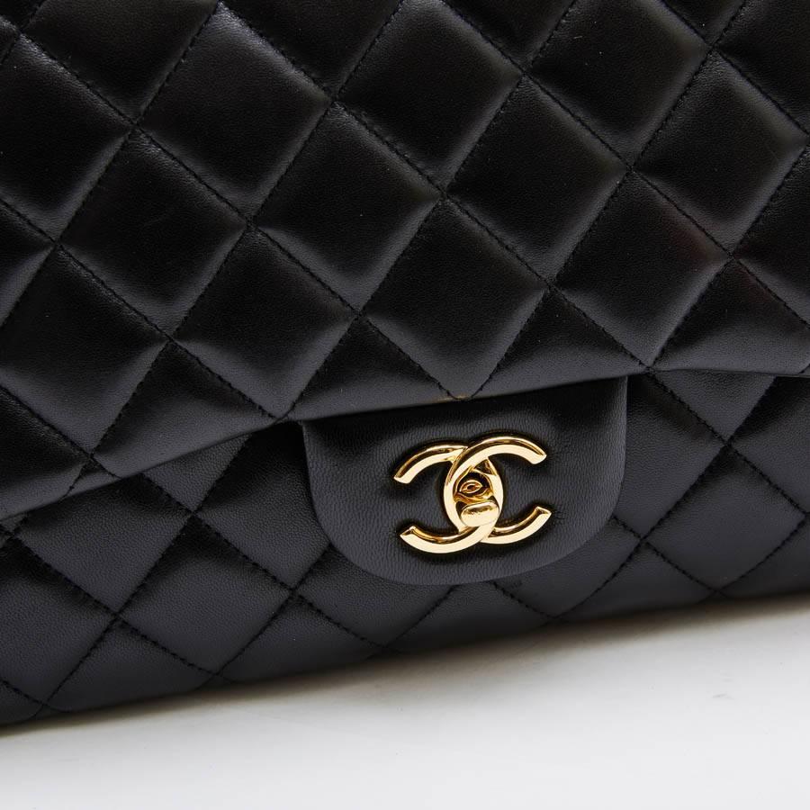 CHANEL 'Jumbo' Bag in Black Quilted Smooth Lamb Leather 2