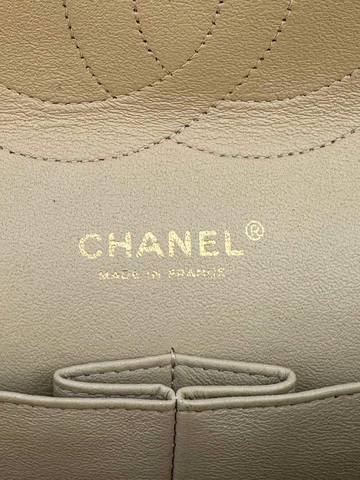 CHANEL Jumbo Beige Leather Maxi Bag 9
