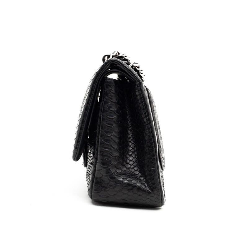 chanel black snakeskin bag