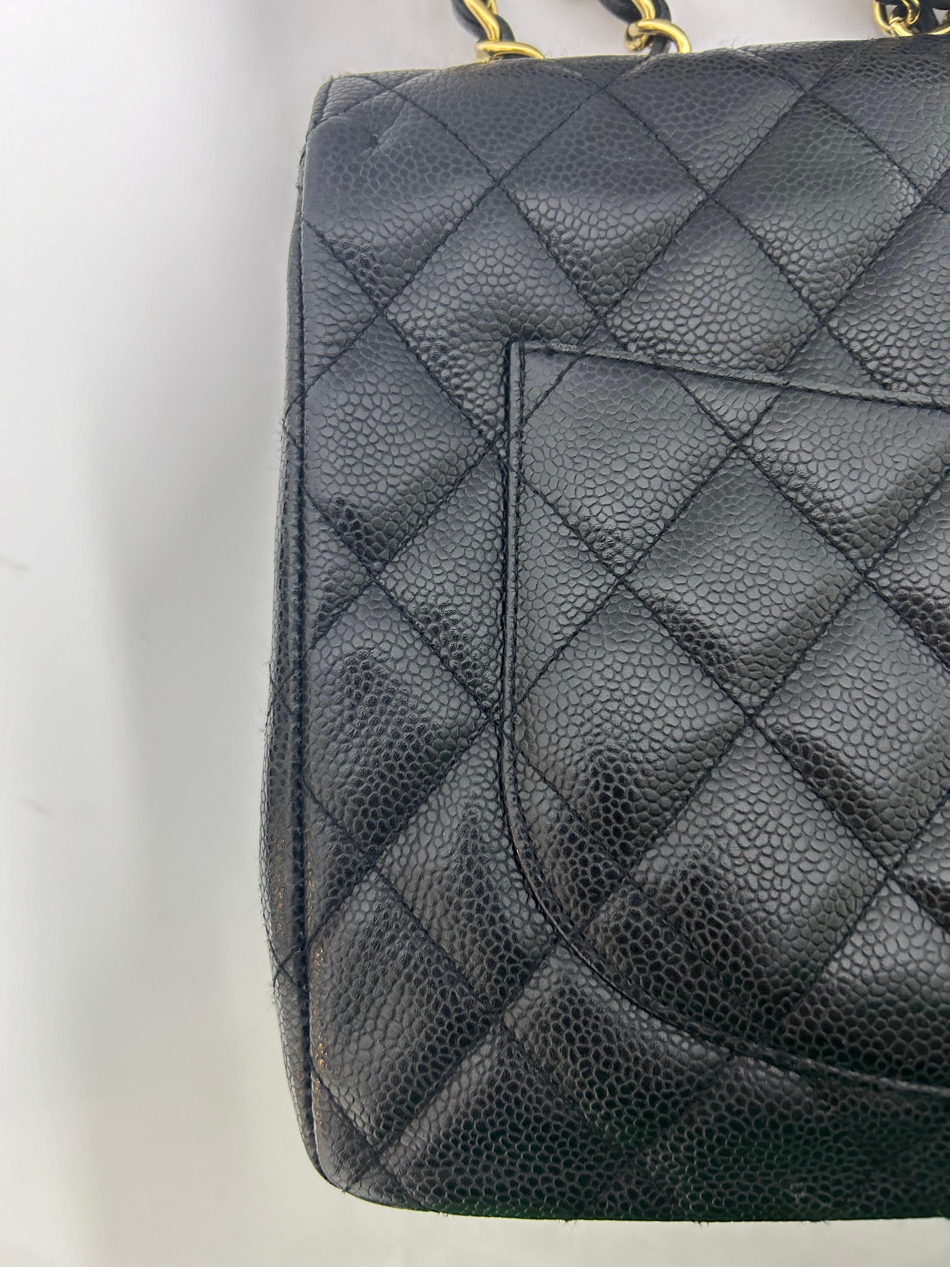 Chanel Jumbo Caviar Classic Single Flap Bag For Sale 16