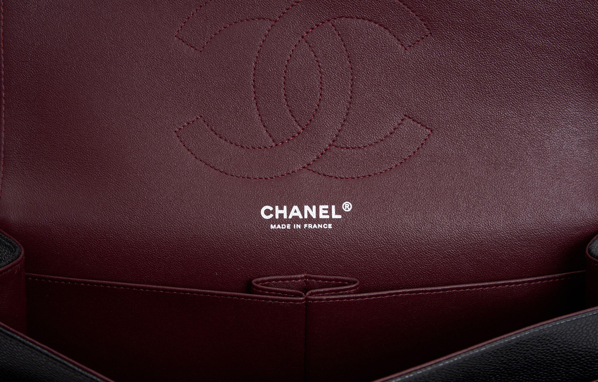 Chanel Jumbo Caviar Double Flap Bag For Sale 2