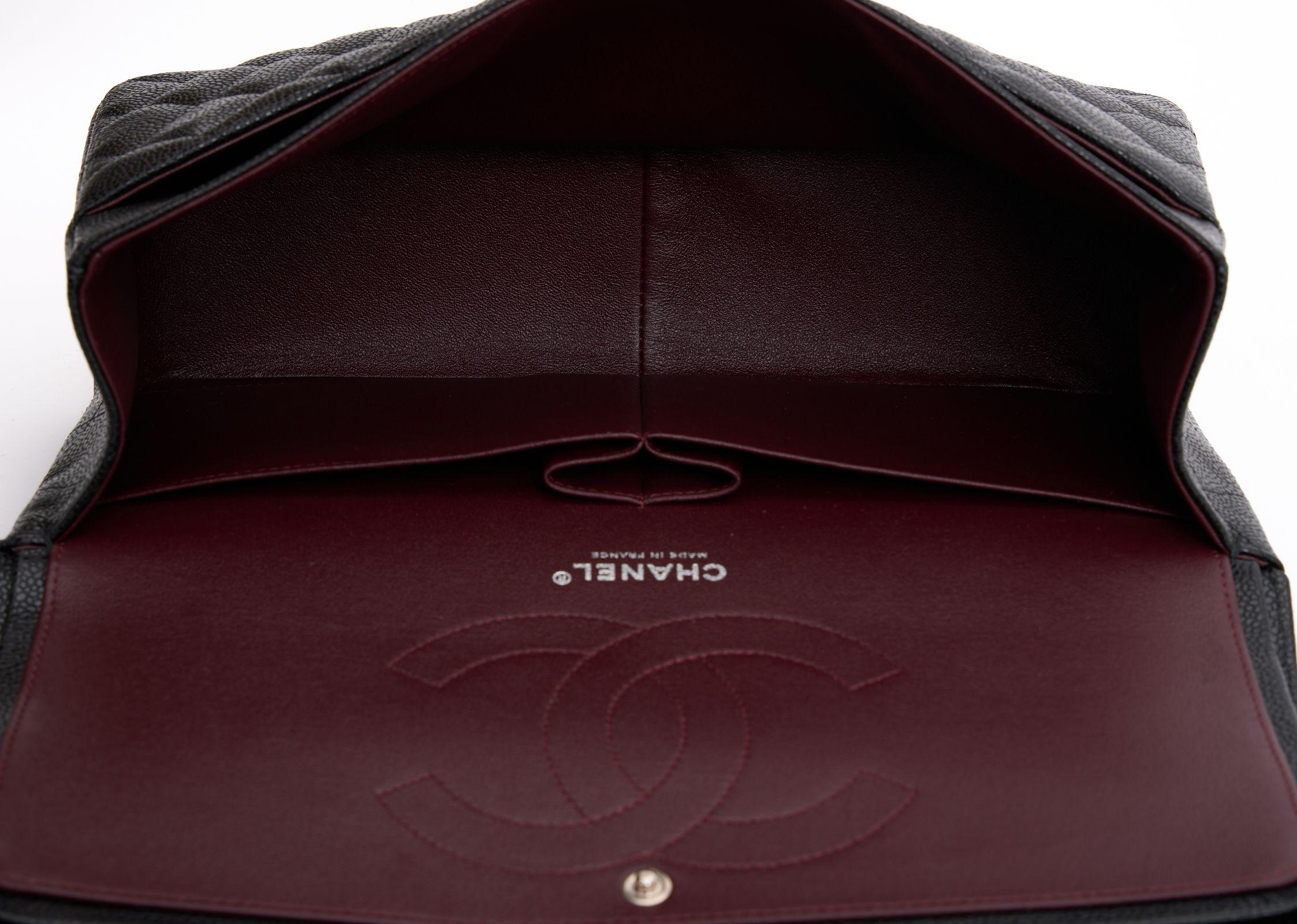 Chanel Jumbo Caviar Double Flap Bag For Sale 3