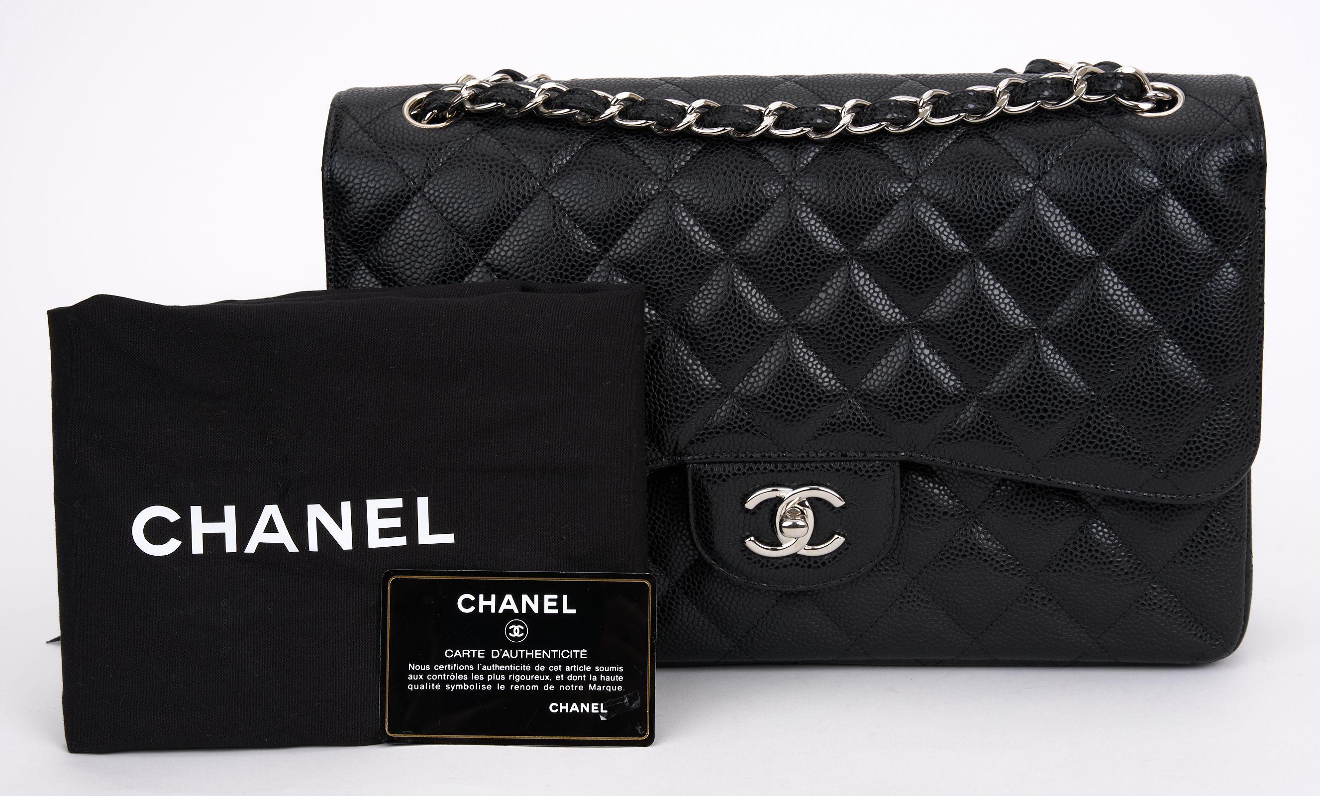 Chanel Jumbo Caviar Double Flap Bag For Sale 4