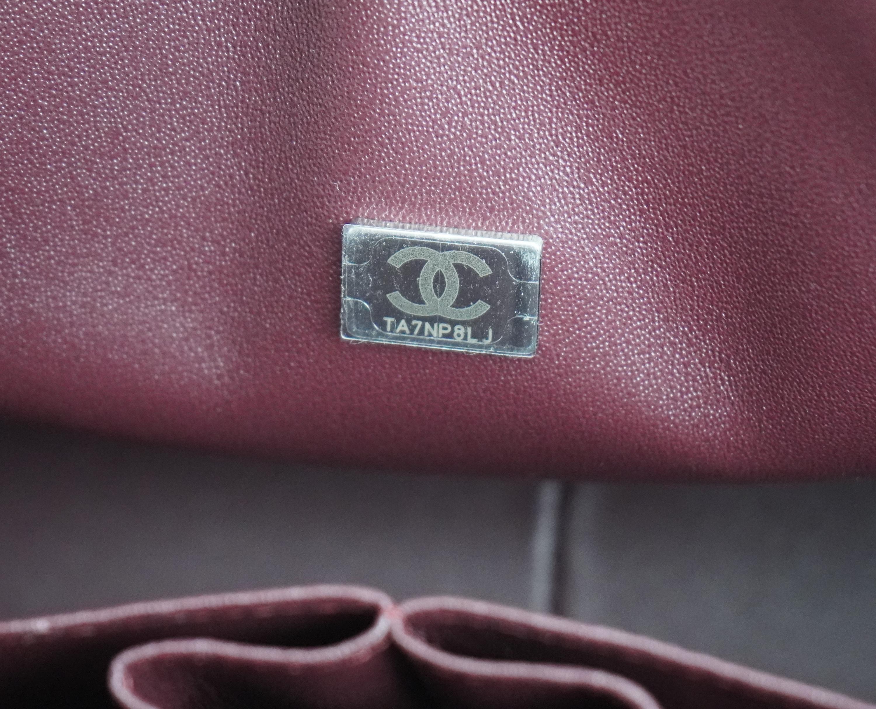 Chanel Jumbo Caviar Leather Black Classic Flap Bag For Sale 10