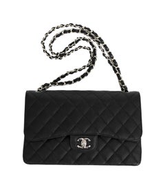 Chanel Jumbo Caviar Leather Black Classic Flap Bag