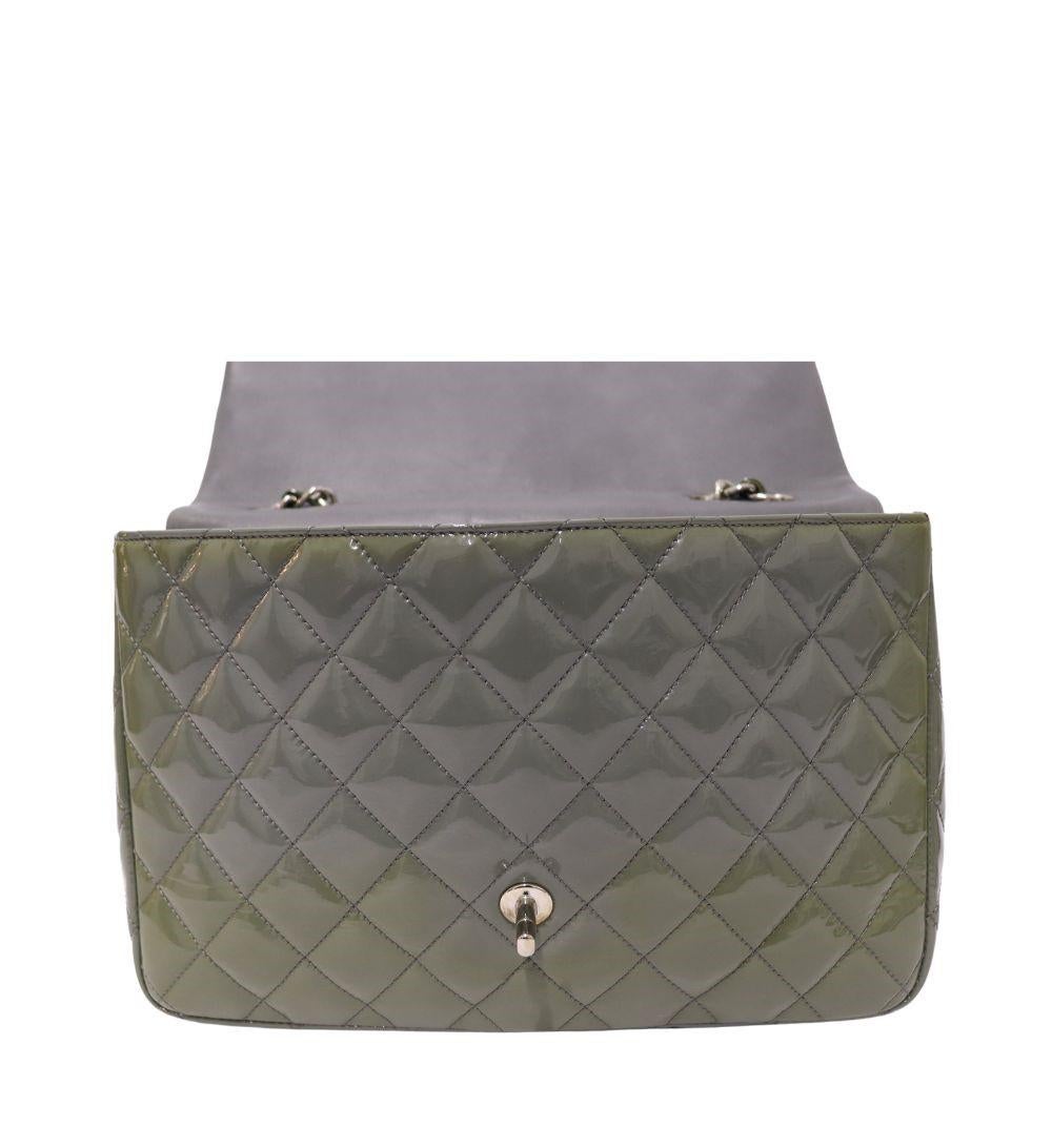 Chanel Patent Leather Jumbo Classic Single Flap Bag 5