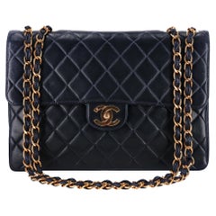 Chanel Jumbo Diamond Quilted Lambskin Timeless Bag With 24k Gold Hardware