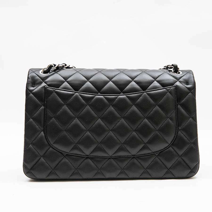 Women's CHANEL 'Jumbo' Double flap Bag in Black Smooth Lamb Leather