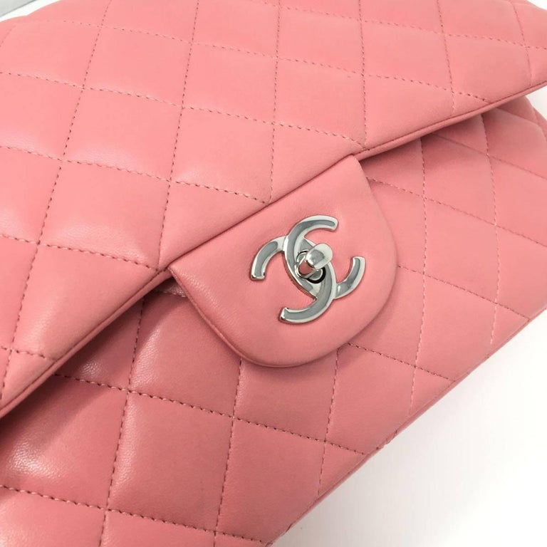 Chanel Jumbo Pink Quilted Lambskin Leather Double Flap Bag, 2014 at ...