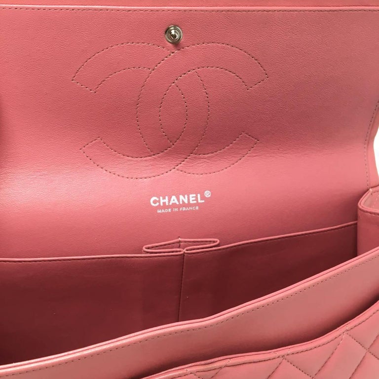 Chanel Jumbo Pink Quilted Lambskin Leather Double Flap Bag, 2014 at ...