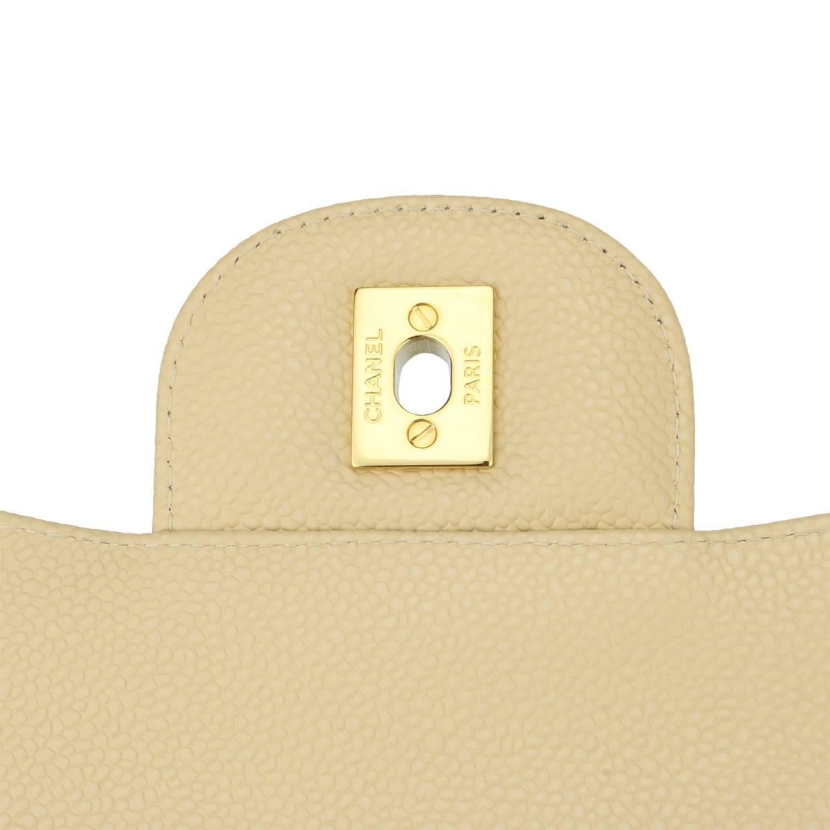 Chanel Jumbo Double Flap Beige Clair Caviar with Gold Hardware, 2012 1