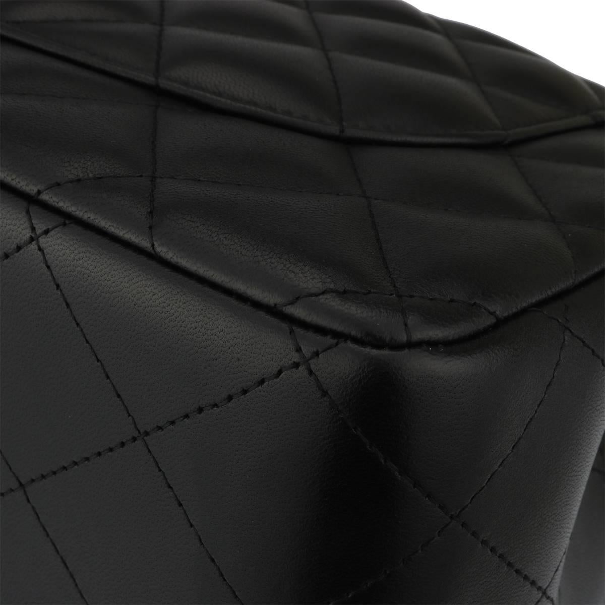 Chanel Jumbo Double Flap Black Lambskin with Gold Hardware, 2015 4