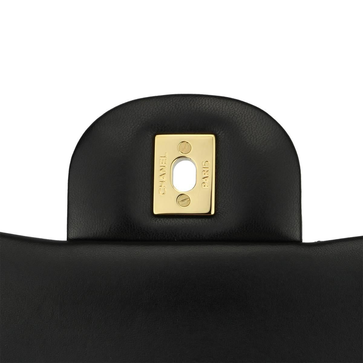 Chanel Jumbo Double Flap Black Lambskin with Gold Hardware, 2015 7