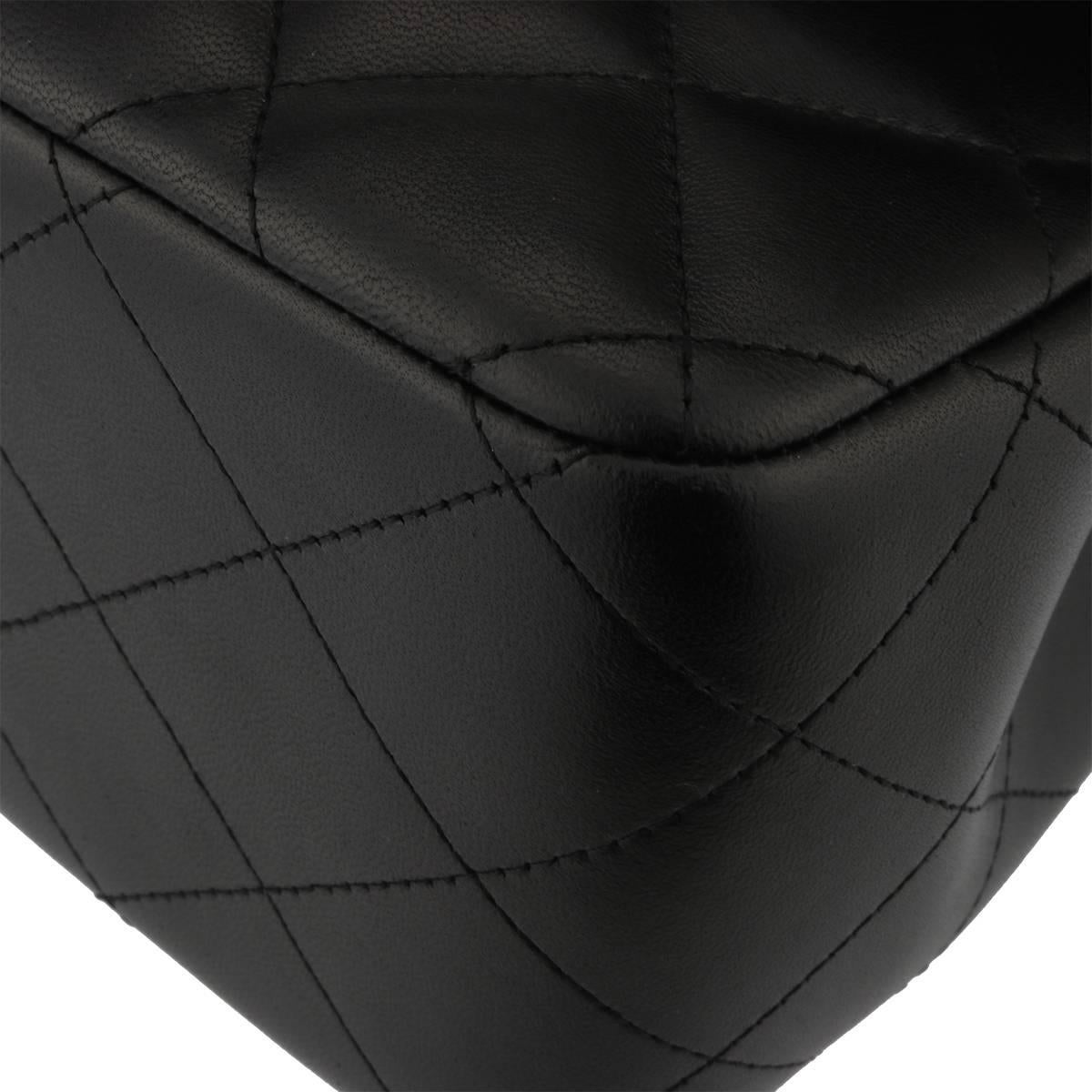 Chanel Jumbo Double Flap Black Lambskin with Gold Hardware, 2015 2
