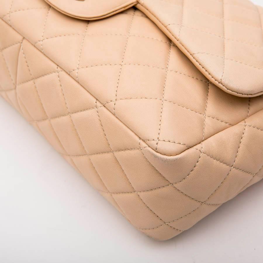 CHANEL Jumbo Flap Bag in Beige Smooth Quilted Lambskin Leather 1