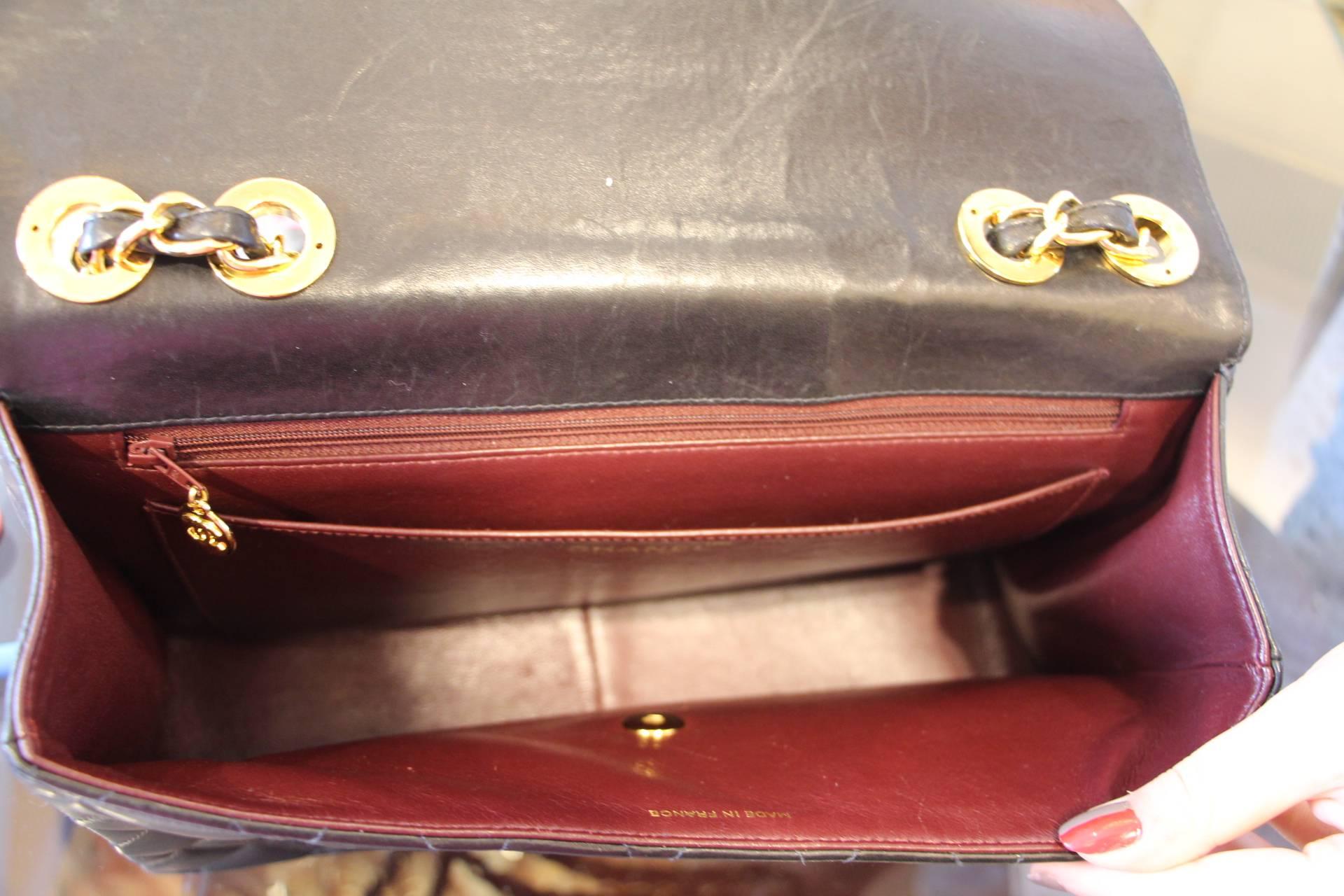 Chanel Jumbo Flap Bag in Black Lambskin 7
