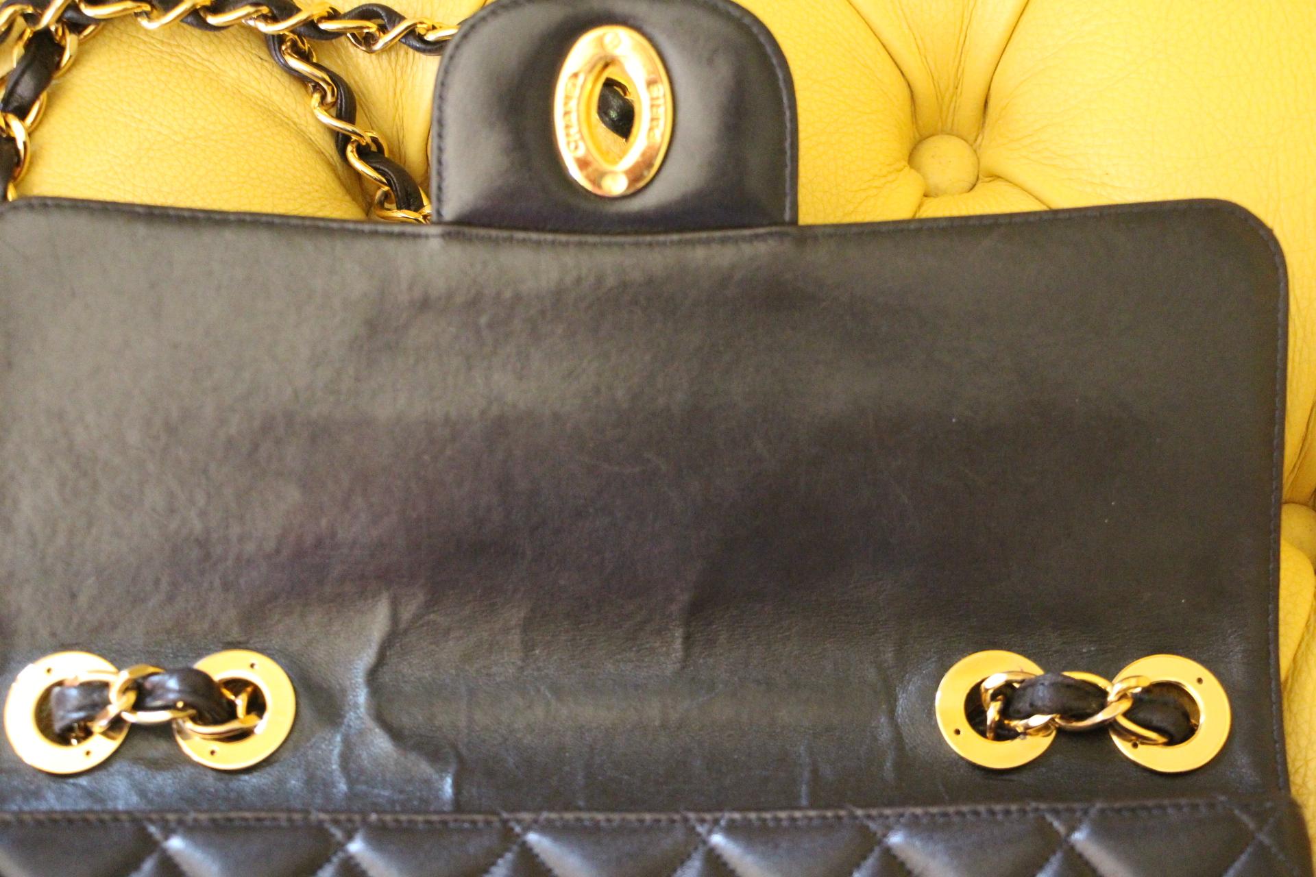 Chanel Jumbo Flap Bag In Black Lambskin 8