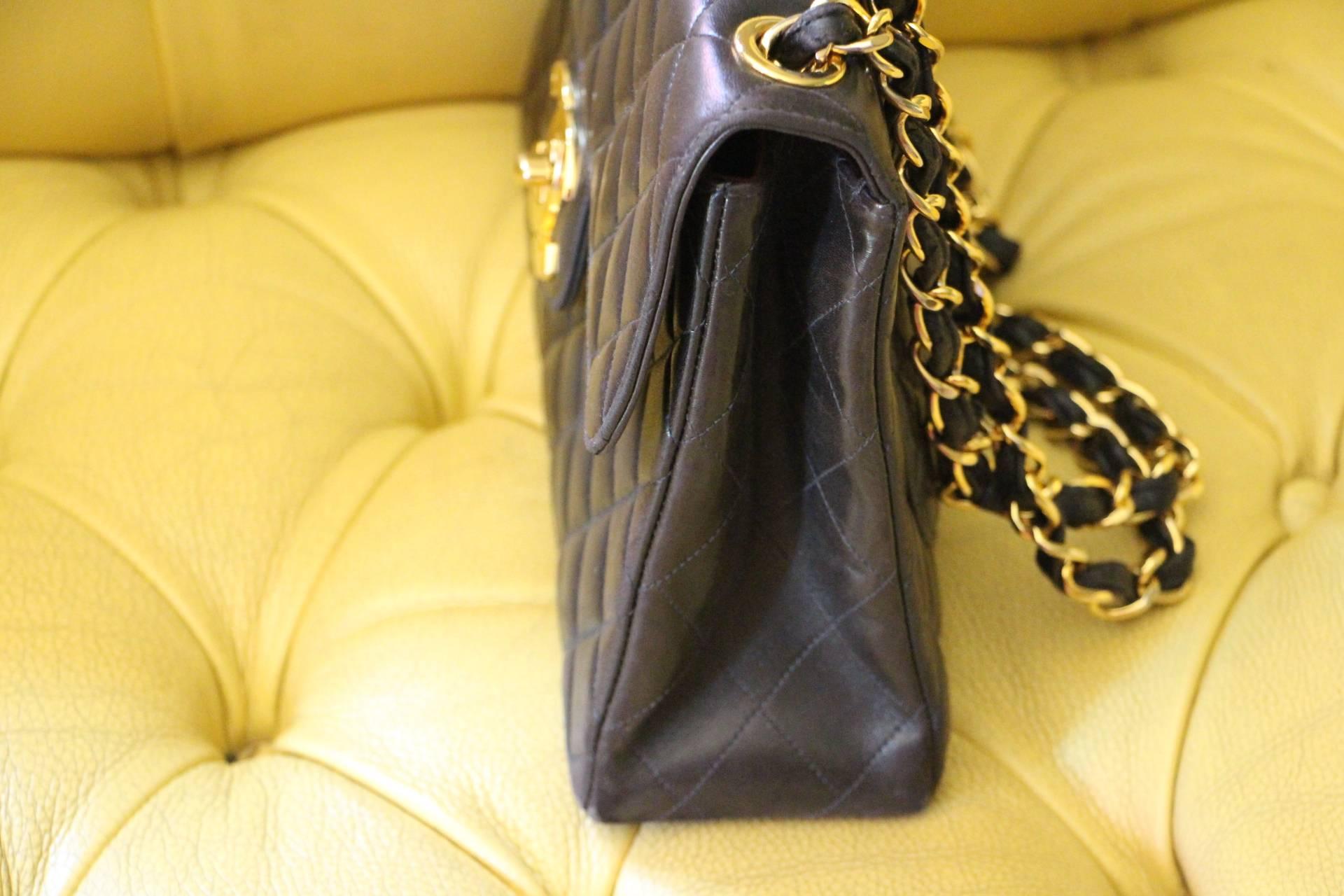 Chanel Jumbo Flap Bag in Black Lambskin 1