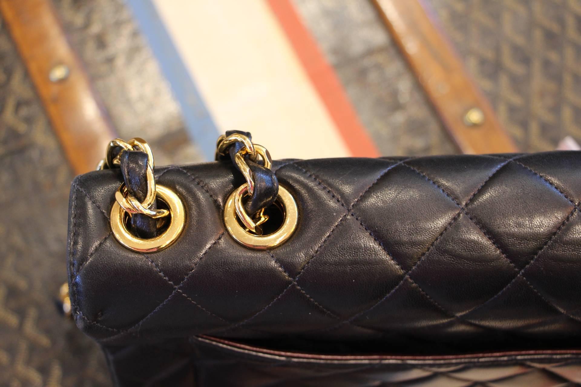 Chanel Jumbo Flap Bag in Black Lambskin 1