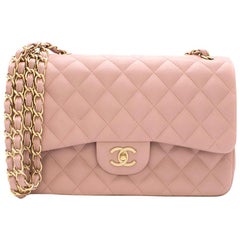 Chanel Jumbo Flap Bag in Blush Pink Lambskin 30cm