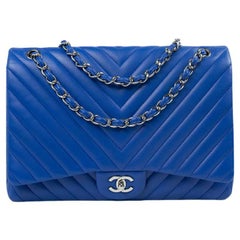 CHANEL, Jumbo in blue leather