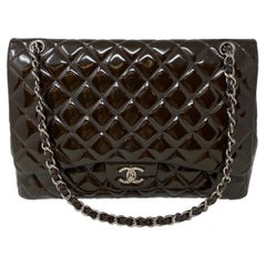 Chanel Jumbo Patent Leather Brown Bag
