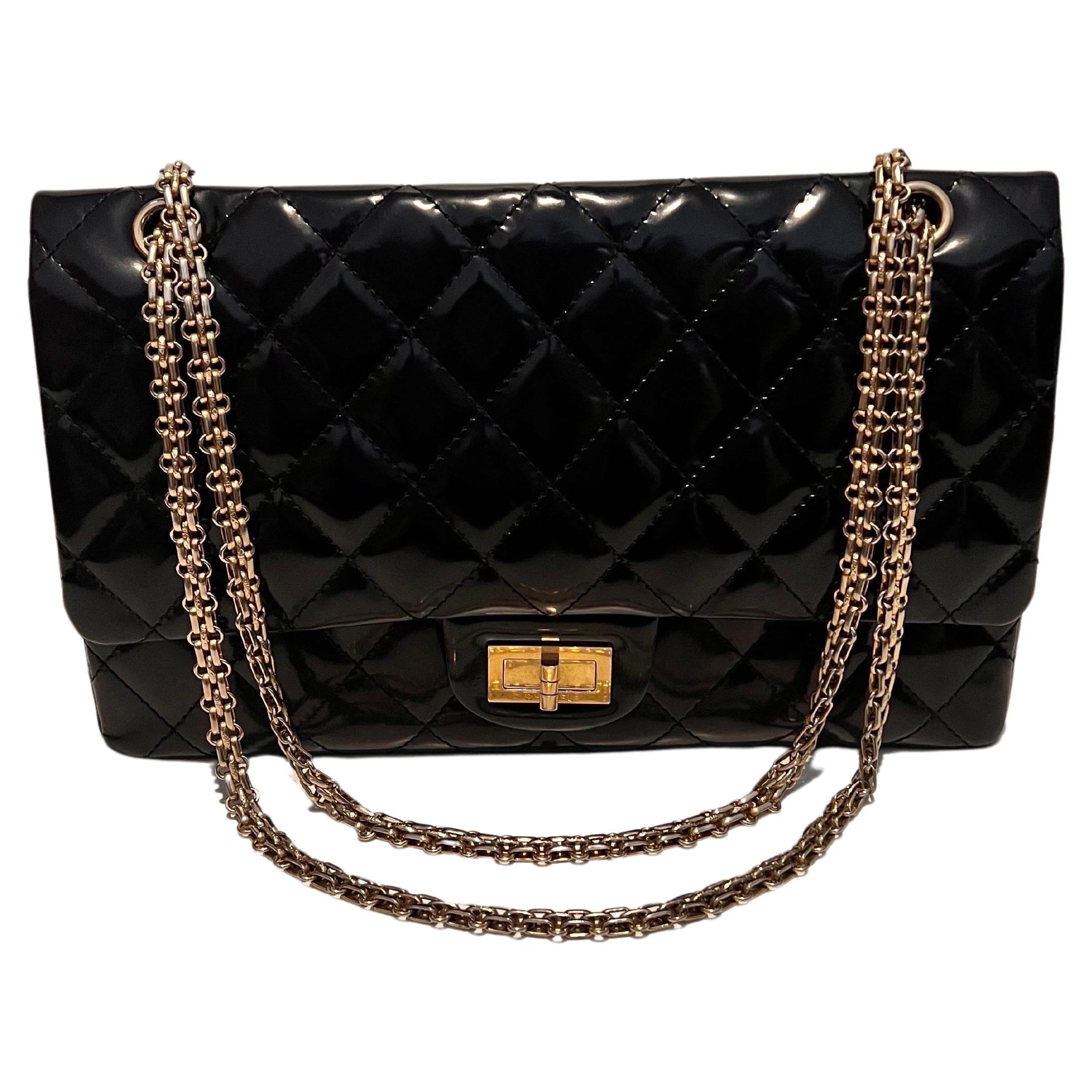Chanel Jumbo quilted Flap bag in Patent 