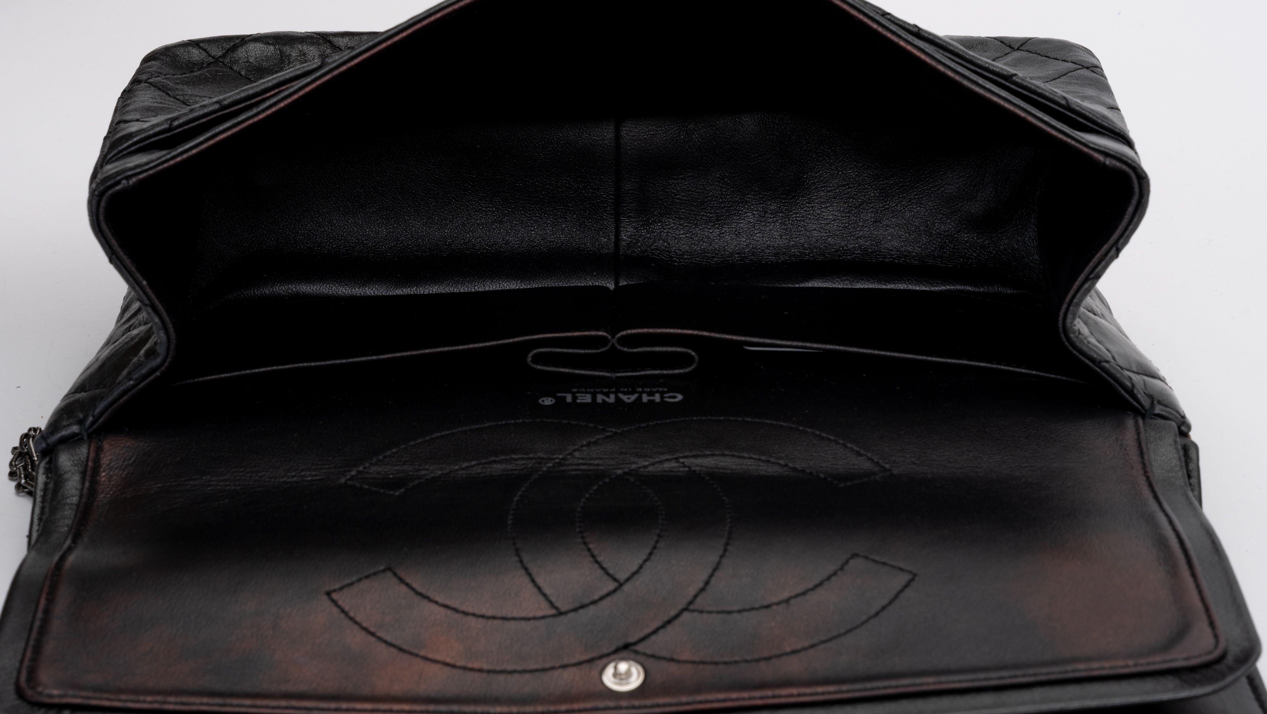 Chanel Jumbo Reissue 227 Black Calfskin For Sale 3