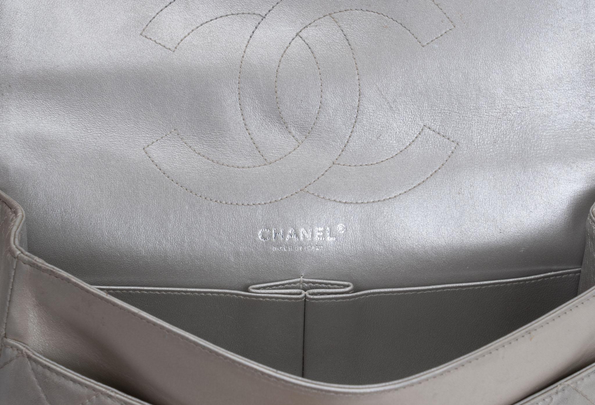 Chanel Jumbo Reissue Silver Double Flap For Sale 4