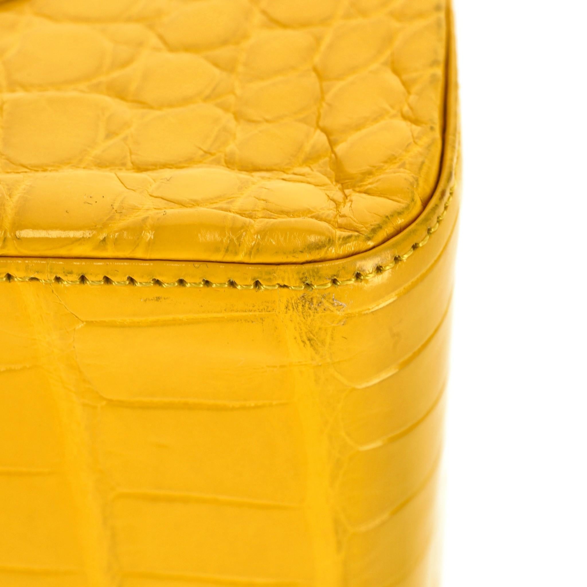 Chanel Jumbo Shiny Skin Alligator Timeless Double Flap Bag For Sale 8