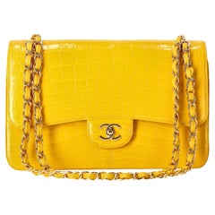 Chanel Jumbo Shiny Skin Alligator Timeless Double Flap Bag
