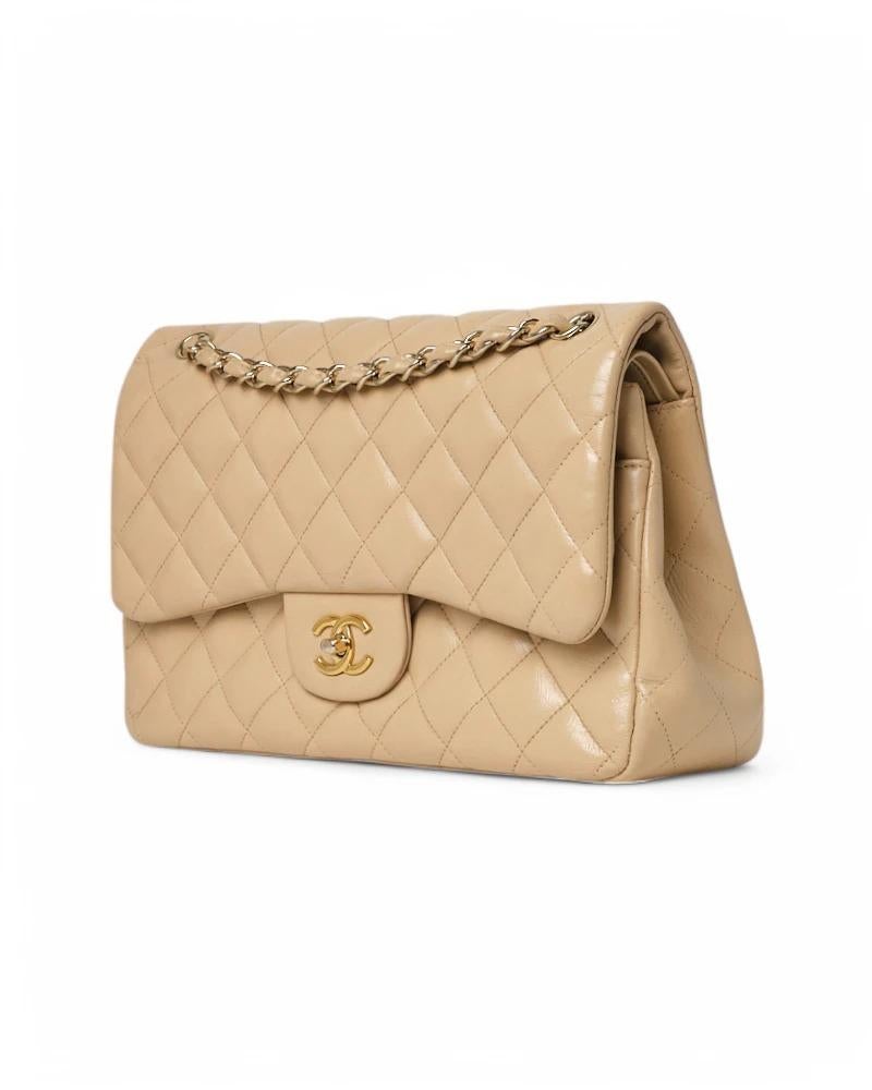 Chanel Jumbo Timeless Double Flap Beige In condizioni buone in vendita a Torre Del Greco, IT