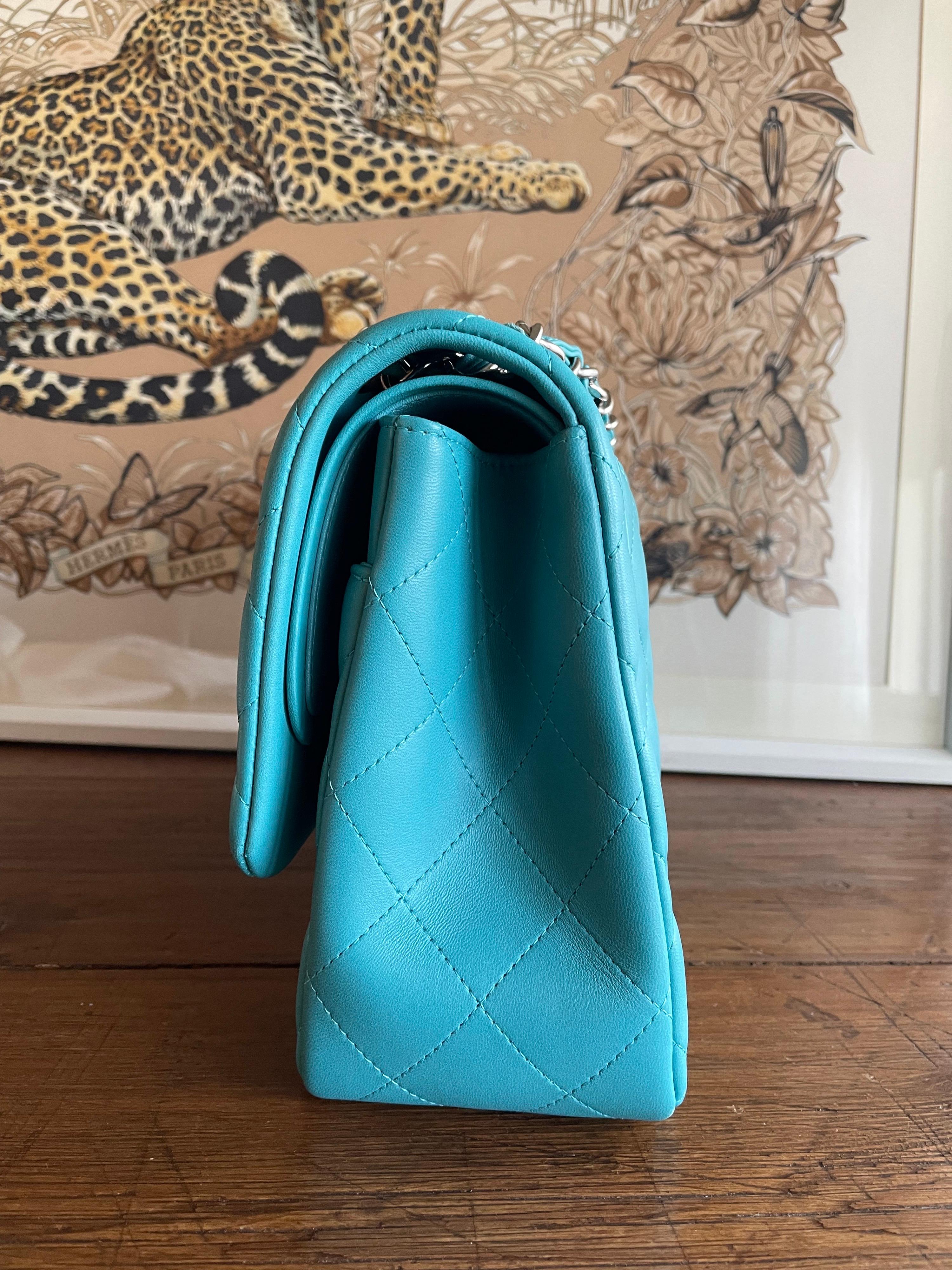 turquoise chanel bag