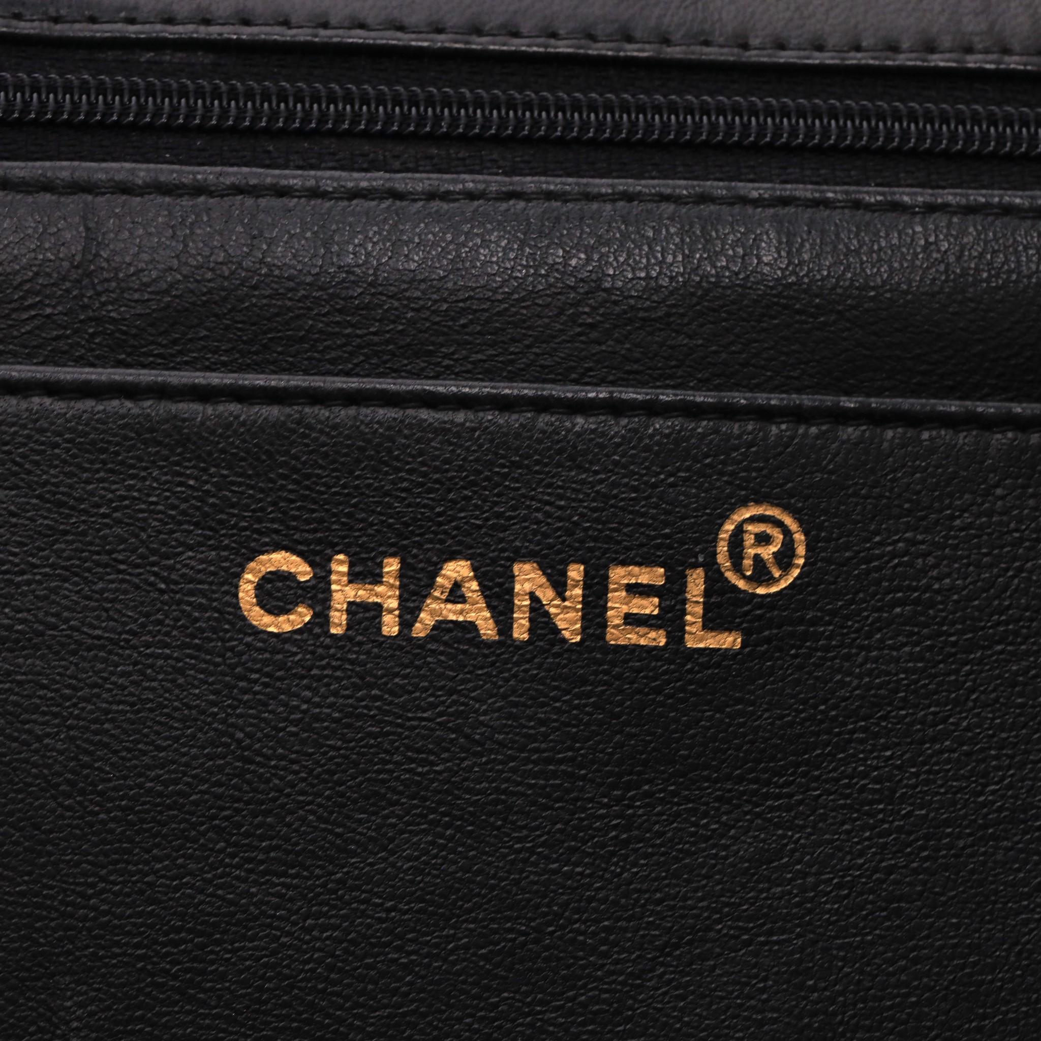 Chanel Jumbo Vintage Lambskin Leather Quilted Timeless Bag For Sale 6