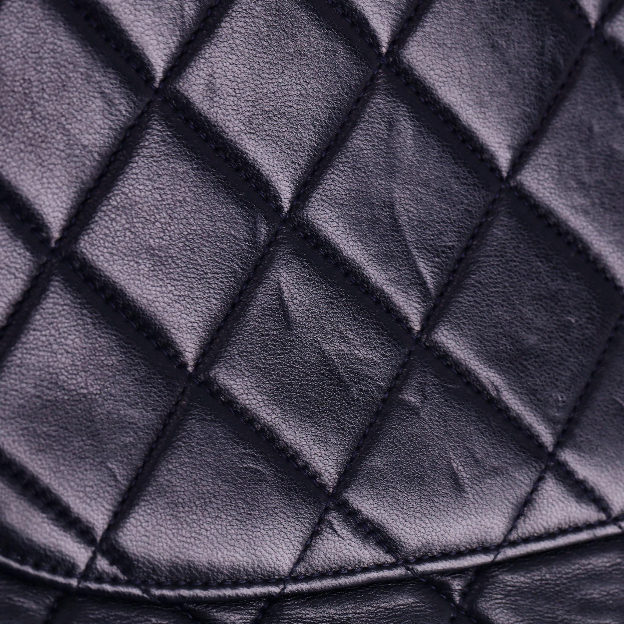Chanel Jumbo Vintage Lambskin Leather Quilted Timeless Bag For Sale 6