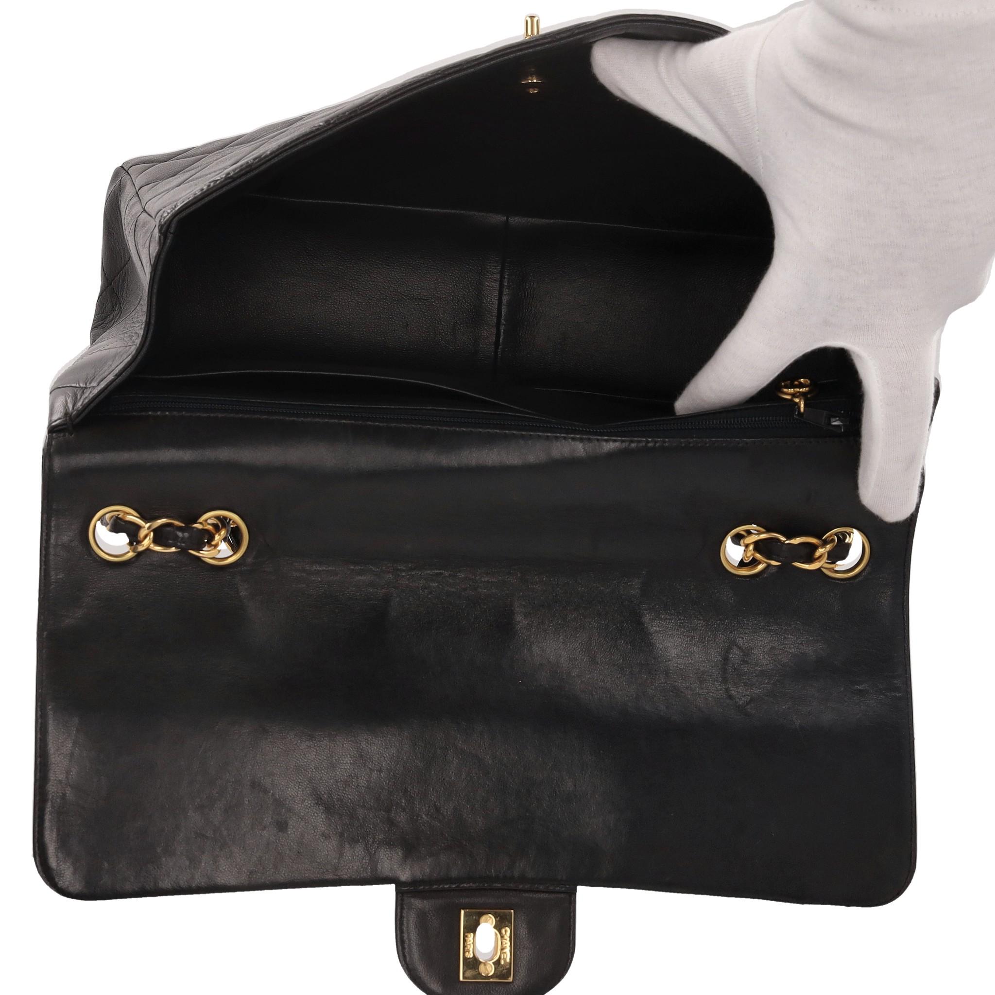 Chanel Jumbo Vintage Lambskin Leather Quilted Timeless Bag For Sale 1