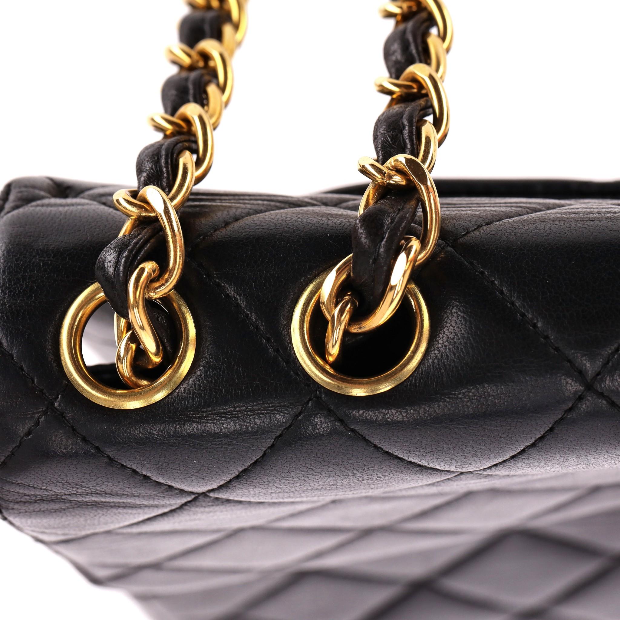 Chanel Jumbo Vintage Lambskin Leather Quilted Timeless Bag For Sale 3