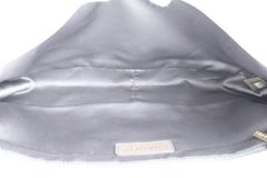 Chanel Jumbo White CC Logo Mosaic Chain Flap 228805a