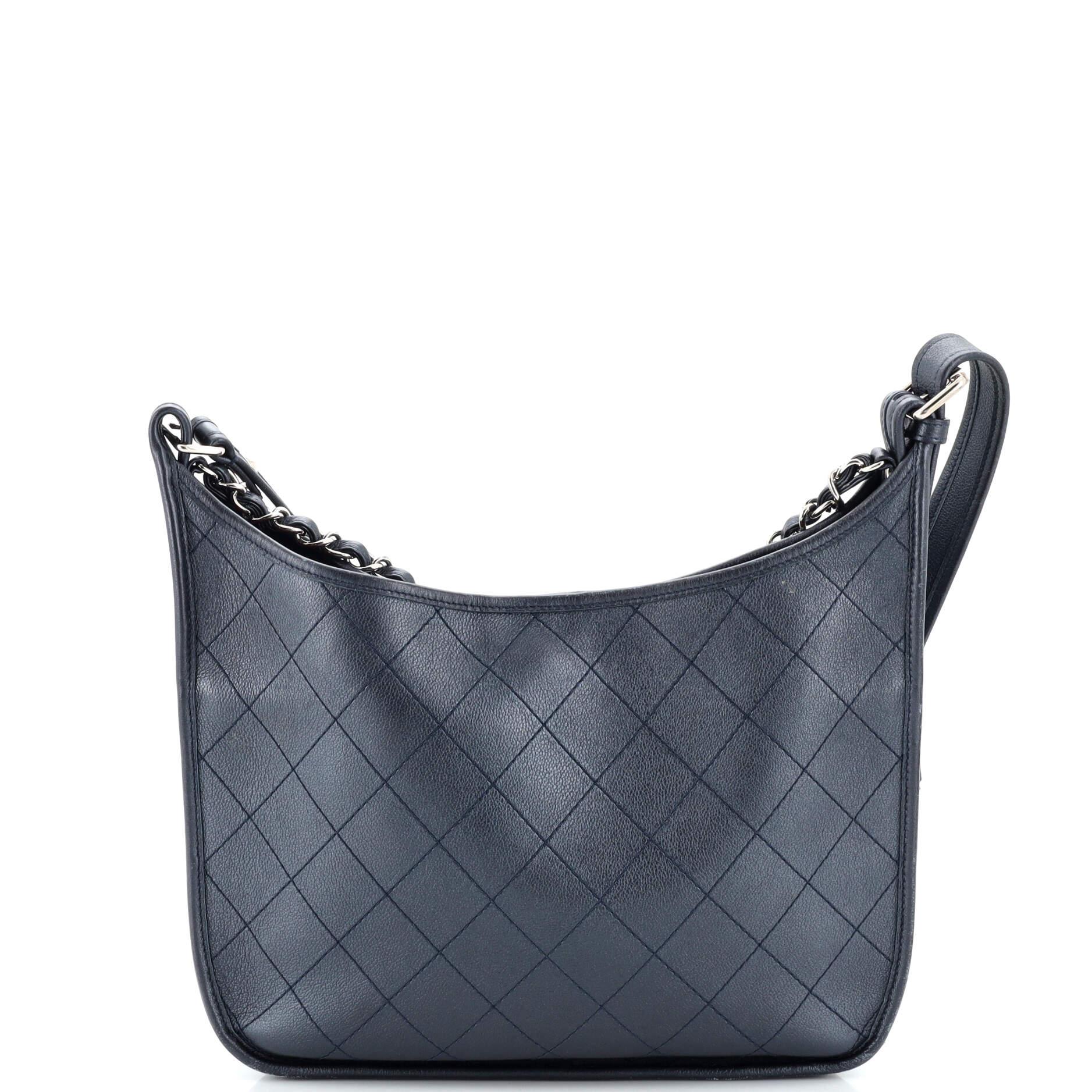 Chanel Jungle Stroll Hobo Quilted Calfskin Medium In Fair Condition In NY, NY