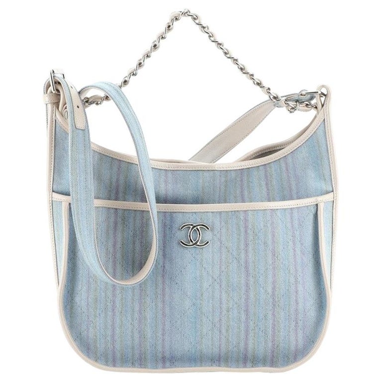 Chanel Jungle Stroll Hobo Quilted Printed Denim Medium at 1stDibs