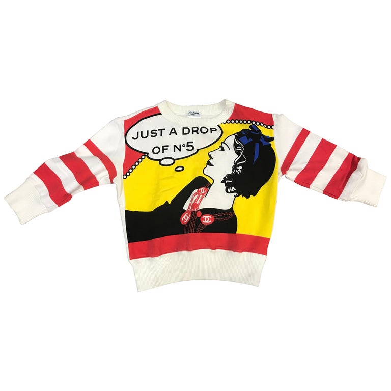 Chanel Just a drop of N5 Sweater / Pull Size small 38 at 1stDibs Chanel Just a drop of N5 Sweater / Pull Size small 38 at 1stDibs