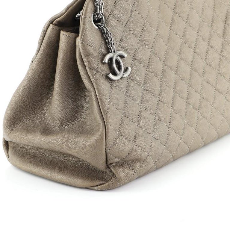 Chanel Just Mademoiselle Bag Quilted Caviar Large at 1stDibs