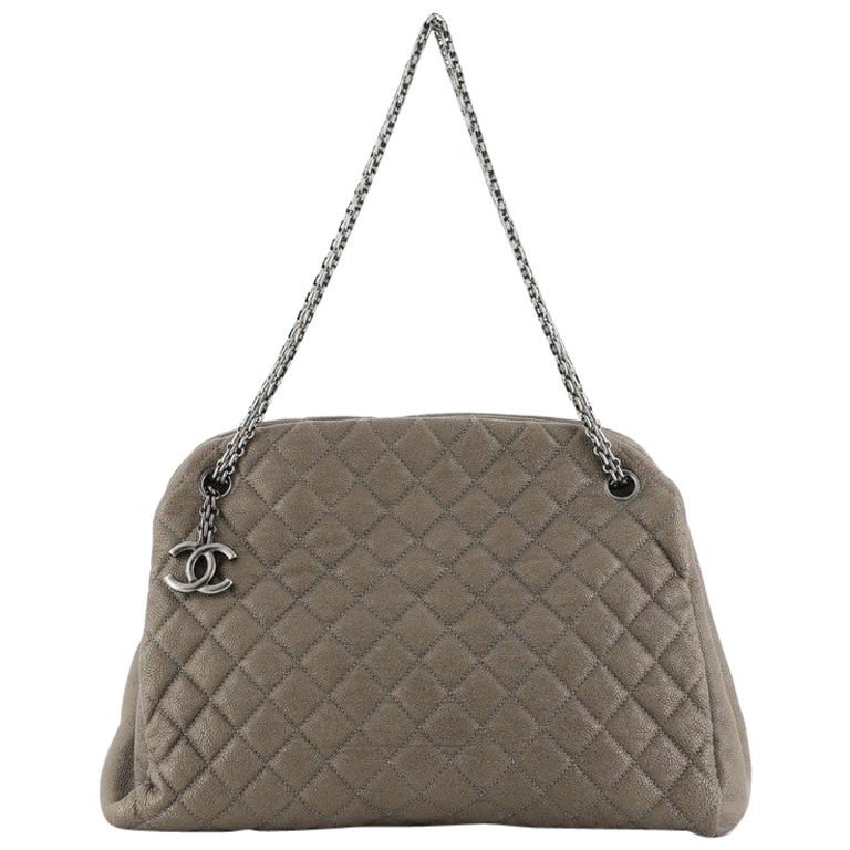 Chanel Just Mademoiselle Bag Quilted Caviar Large 