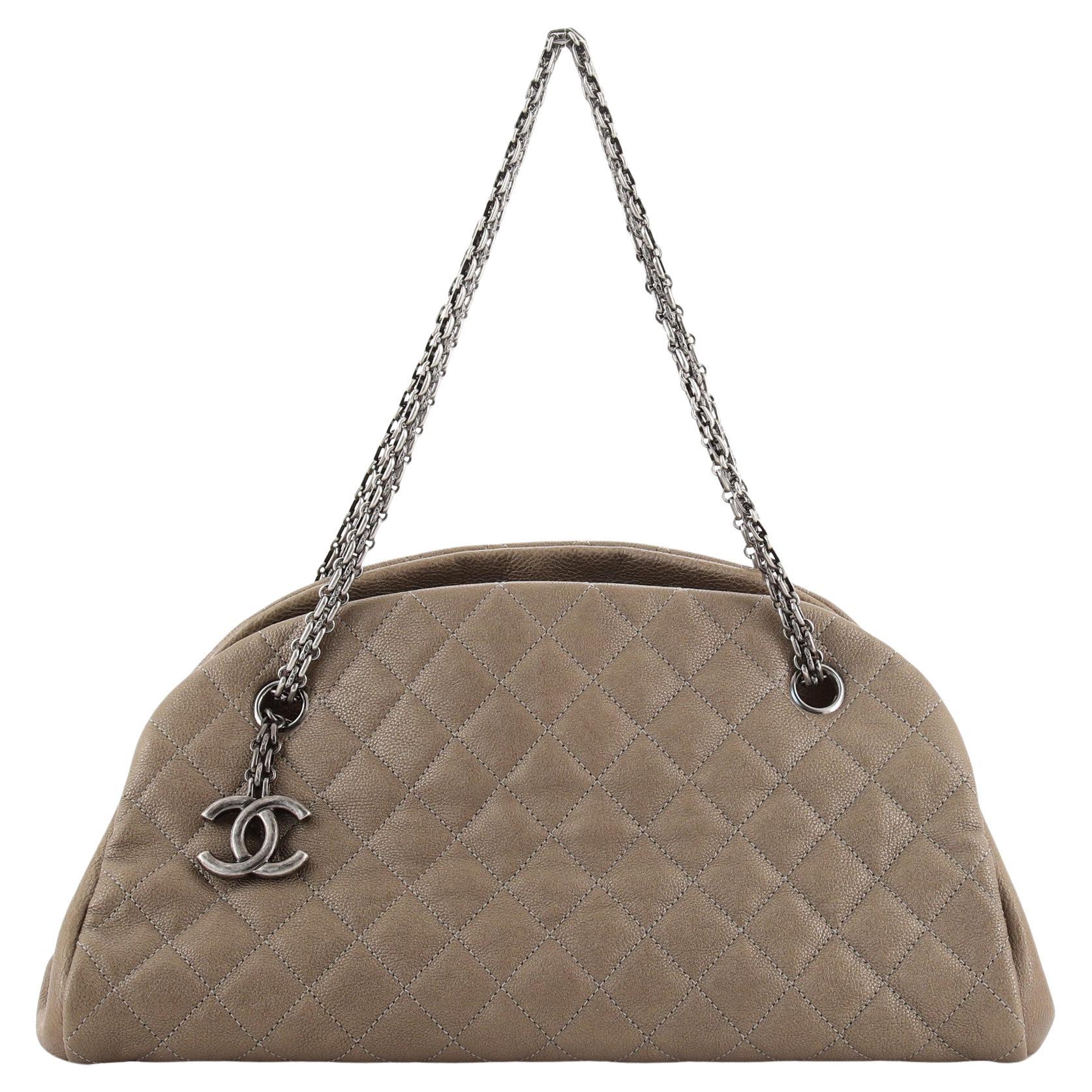 Chanel Just Mademoiselle Bag Quilted Caviar Medium