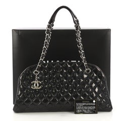 Chanel Just Mademoiselle Bag Quilted Glazed Calfskin Medium